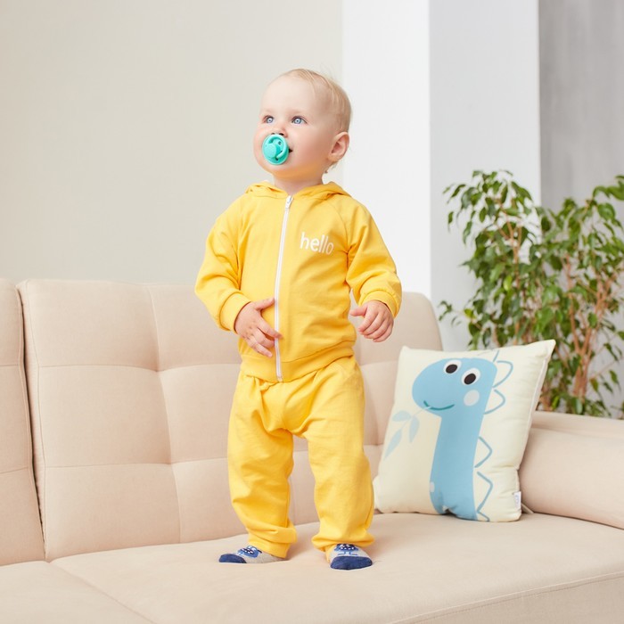 Костюм для мальчика (худи, брюки) «Крошка Я» Dogs, рост 68-74 см, оранжевый Костюм для мальчика (худи, брюки) «Крошка Я» Dogs, рост 68-74 см, оранжевый