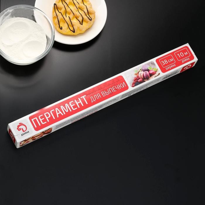 Пергамент для выпечки Доляна, 38 см×10 м