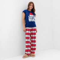 Пижама новогодняя женская (футболка, брюки) KAFTAN Santa team, размер 40-42 49