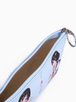 Косметичка на молнии, цвет голубой