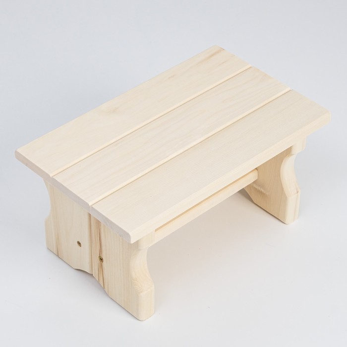 Лавочка низкая, 35×21×17см, из липы "Первый сорт", "Добропаровъ"