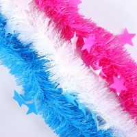 Мишура новогодняя «Зимнее волшебство. Искорка», звёздочки, d-6 см, 200 см, МИКС