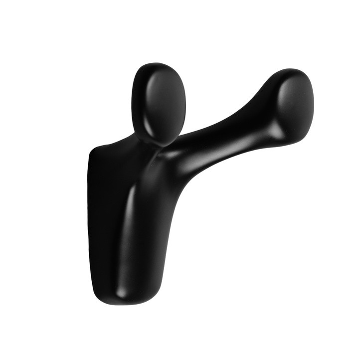 Крючок мебельный CAPPIO DOG, двухрожковый, цвет черный