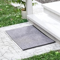 Коврик придверный влаговпитывающий, ребристый, «Стандарт», 50×80 см, цвет серый