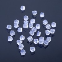 Заглушки для сережек, швенз, пусет силиконовые для швенз и пусет «Цветочки» (набор 10гр), 3*2,5мм, цвет прозрачный