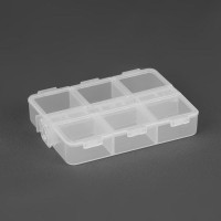 Органайзер для хранения мелочей, 6 ячеек, 8×6×1.5 см, прозрачный