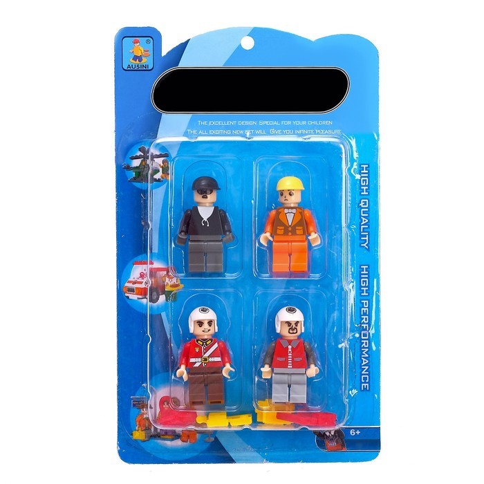 Фигурки для конструктора Ausini, серия «Город», 4 детали