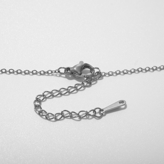 Кулон «Сердце» крылатое, цвет белый в серебре, 40 см