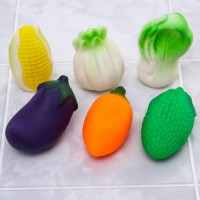 Набор резиновых игрушек для игры в ванной «Овощи», 6 шт, МИКС