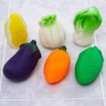 Набор резиновых игрушек для игры в ванной «Овощи», 6 шт, МИКС