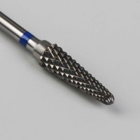 Фреза твердосплавная для маникюра «Тонкий конус», мелкая нарезка, 4 × 15 мм