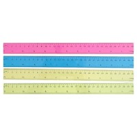 Линейка пластиковая Calligrata, 30 см, двухсторонняя шкала, МИКС