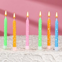 Свечи в торт «Звезды», 7×0.6 см, 6 шт.