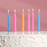 Свечи в торт «Звезды», 7×0.6 см, 6 шт.