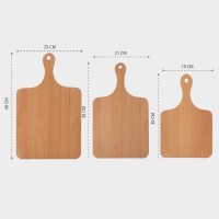 Набор деревянных досок разделочных на подставке Adelica, 3 шт.: 30×19 см, 35×21 см, 40×25 см, массив бука