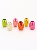 Лента упаковочная для воздушных шаров и подарков, с золотой полосой, ассорти, набор 6 шт., 0.5 см × 10 м