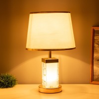 Лампа настольная "Корона" 1х40Вт Е27 1х3Вт LED золото 23х23х43см