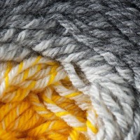 Пряжа "Flowers Merino" 75% акрил, 25% шерсть 590м/225г (536 серый-желтый)