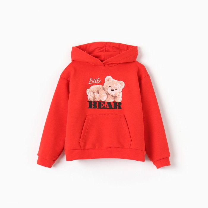 Джемпер с капюшоном «Крошка Я. Мишка», рост 62-68 см, красный