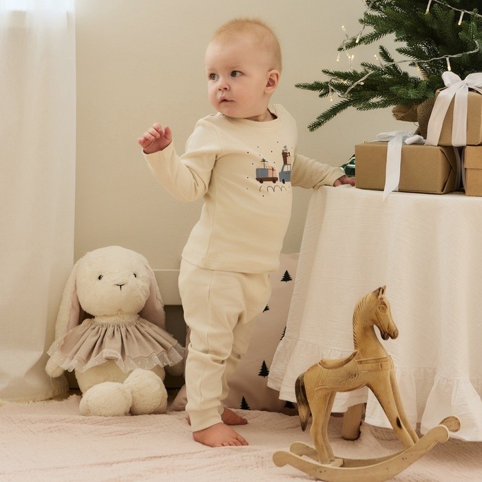 Костюм детский (боди, комбинезон) «Крошка Я. Новогодние игрушки», рост 62-68 см