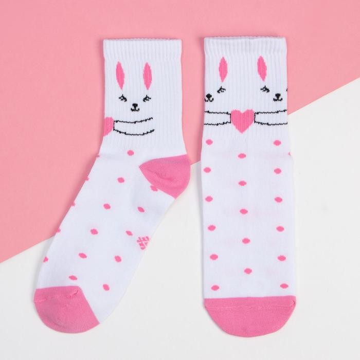 Носки женские новогодние "Зайчик", размер 36-40