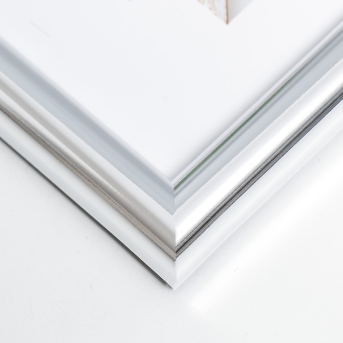 Фоторамка пластик Gallery 10х15 см, серебро (пластиковый экран)