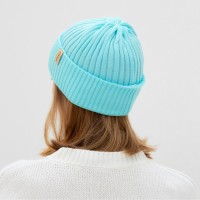 Шапка женская MINAKU "Бини" цвет мятный, размер 56-58