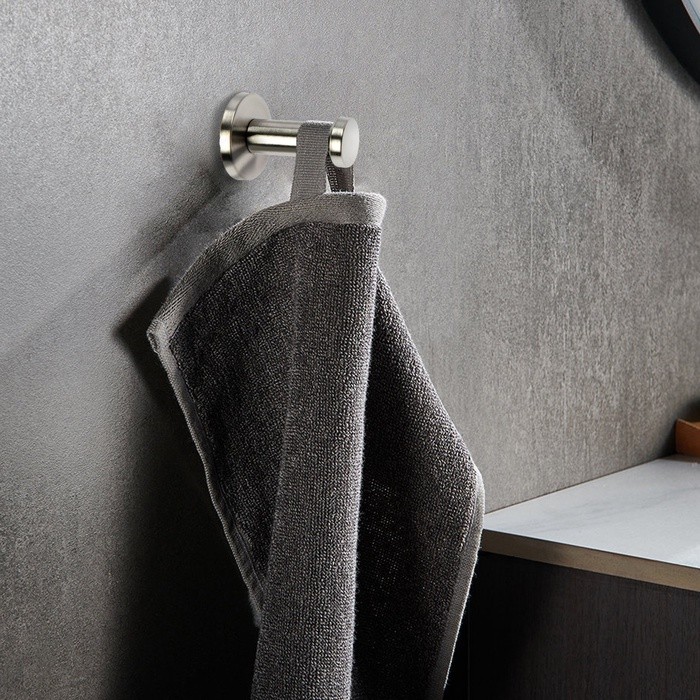 Крючок мебельный ТУНДРА TKO010, однорожковый, 16×50 мм, нержавеющая сталь, 10 шт.