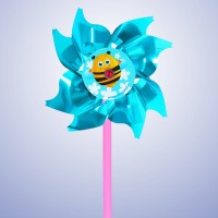 Ветерок с фольгой «Пчёлка», d=8 см