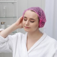 Набор шапочек для душа Доляна, 3 шт., полиэтилен, МИКС