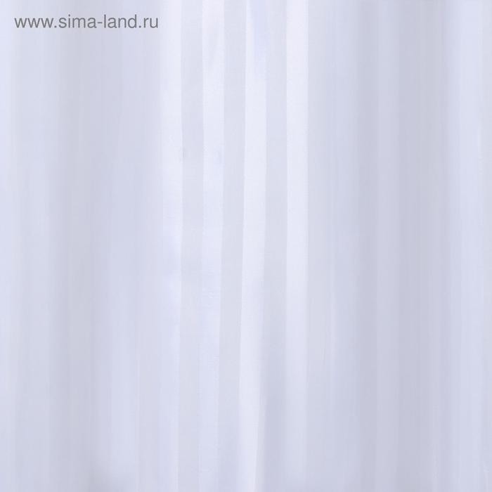 Штора для ванны Доляна «Полоска», 180×180 см, полиэстер, белая