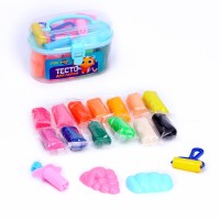 Тесто для лепки, 13 цветов, 200 г, 2 формочки, каток, шприц, МИКС