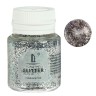 Декоративные блёстки LUXART LuxGlitter (сухие), размер 0,4 мм, 20 мл, серебро крупное