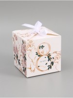 Коробка подарочная складная, упаковка, «8 марта, золотой», 12×12×12 см