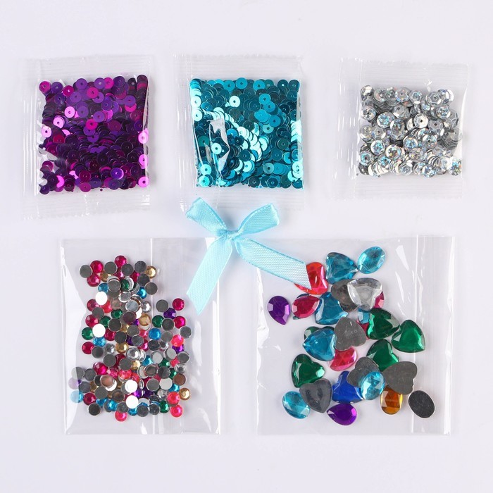 Аппликация пайетками для детей «Холодное сердце», набор для творчества, А4