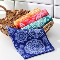 Салфетка для уборки Доляна «Восточный принт», 29×29 см, микрофибра, цвет МИКС