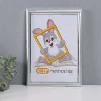 Фоторамка для фото 21×30 см Keep memories «Пиксель», серебро, (пластик)