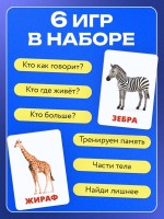 Магнитные карточки по методике Домана «Животные», 32 карты, 3+