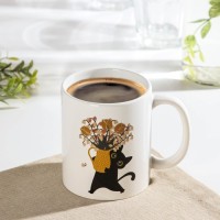 Кружка - хамелеон Доляна «Мечтай и улыбайся», 350 мл, керамика, белая