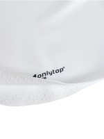 Шапочка для плавания силиконовая для длинных волос, цвет белый