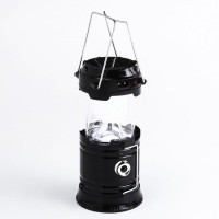 Фонарь кемпинговый аккумуляторный "Мастер К.", солнечная батарея, 1800 мАч, 7 LED, черный