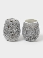 Набор аксессуаров для ванной комнаты Доляна «Камень», 4 предмета (дозатор 300 мл, мыльница, 2 стакана), цвет серый