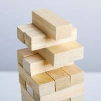 Падающая башня "Березка" макси, 54 бруска, 33 х 7.5 см