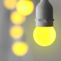 Лампа светодиодная Luazon Lighting, G45, Е27, 1.5 Вт, для белт-лайта, набор 20 штук, свечение жёлтое