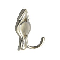 Крючок мебельный ТУНДРА TKd=025, двухрожковый, бронза