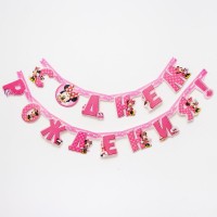 Гирлянда на люверсах "С Днем Рождения!", длина 217 см, Минни Маус