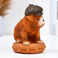 Копилка "Бульдог в кепке" 14х15х21см, цветной