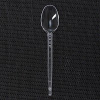 Ложка одноразовая чайная, 12,5 см, цвет прозрачный