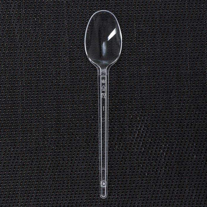 Ложка одноразовая чайная, 12,5 см, цвет прозрачный