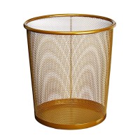 Корзина для бумаг Calligrata, 15 л, сетка, металлическая, золотая